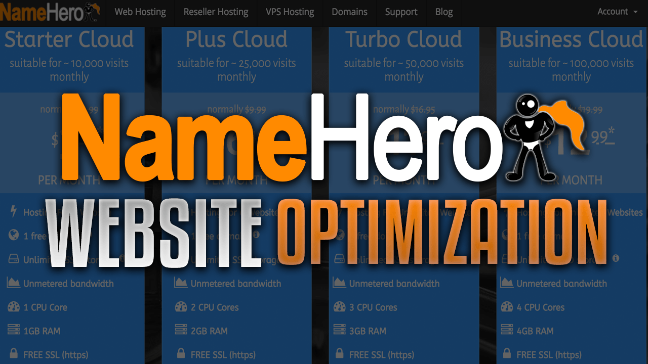 NameHero Website optimization