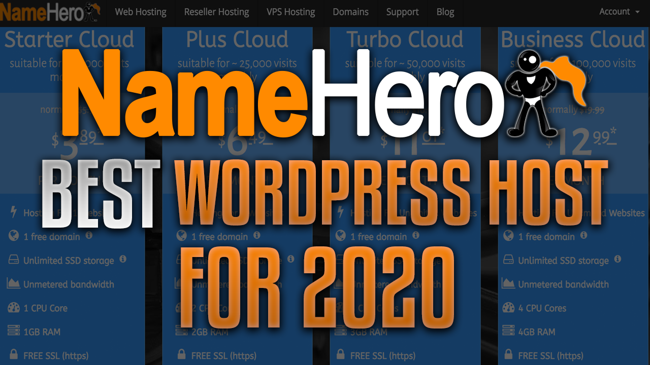 NameHero Best WordPress Host 2020